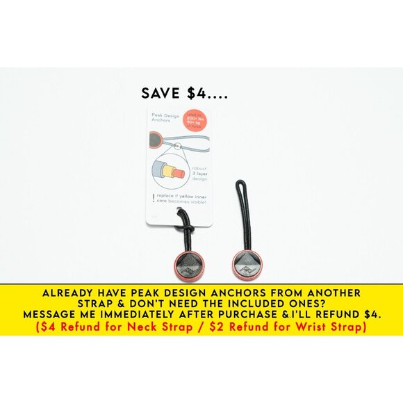 Red/Black Y Pattern Adjustable Camera Wrist Strap Peak Design Anchor Handcrafted - Picture 6 of 8